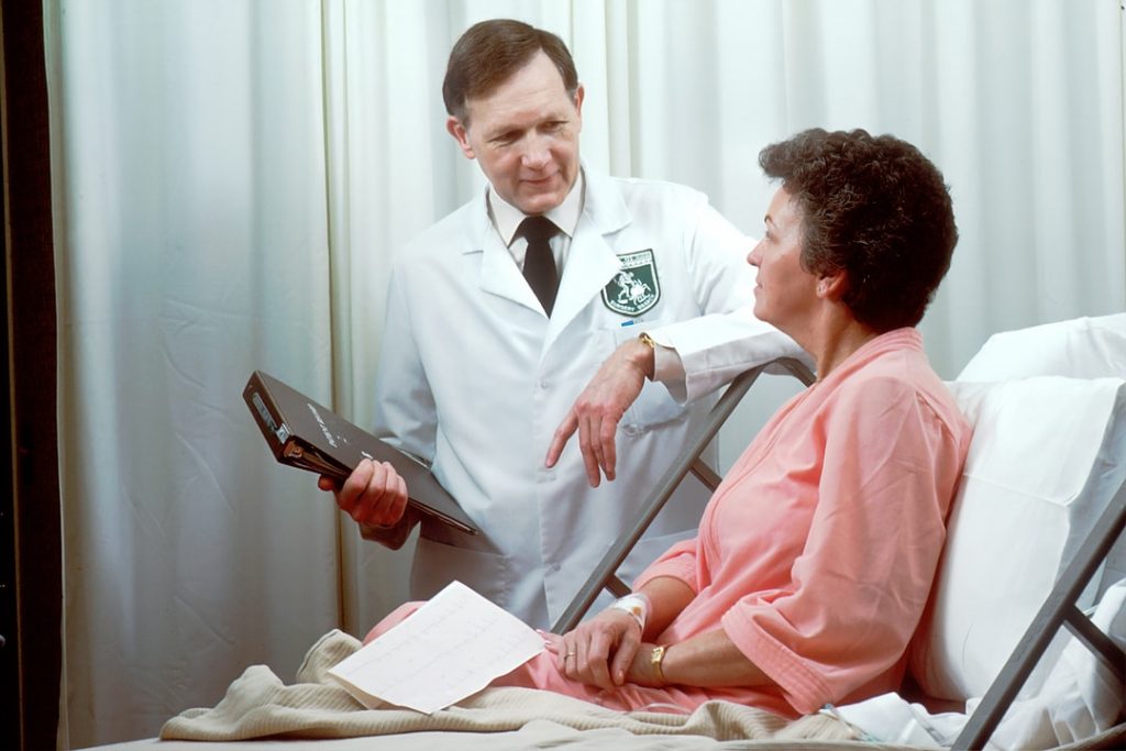 doctor visits patient