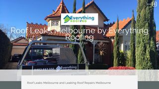 Roof Leaks Melbourne