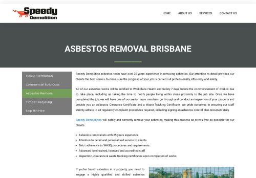 Speedy Demolition Asbestos Removal