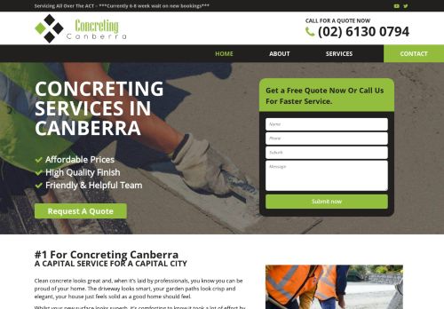 Concreting Canberra