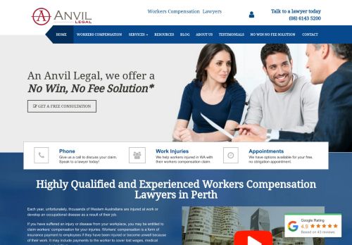 Anvil Legal Workers Compensation Lawyers Perth