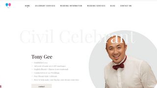 Tony Gee Wedding Celebrant