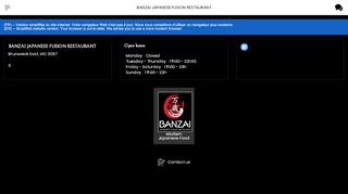 BANZAI JAPANESE FUSION RESTAURANT