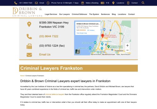 Dribbin & Brown Criminal Lawyers Franktson