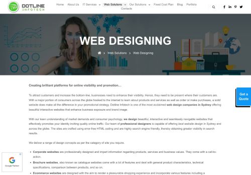 Dotline Infotech an Web Designing Company in Sydney