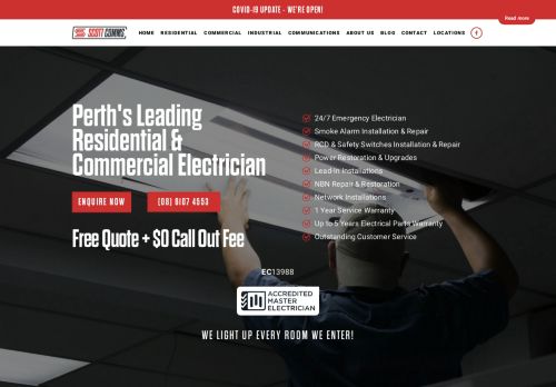 Scott Comms – Electrician Perth